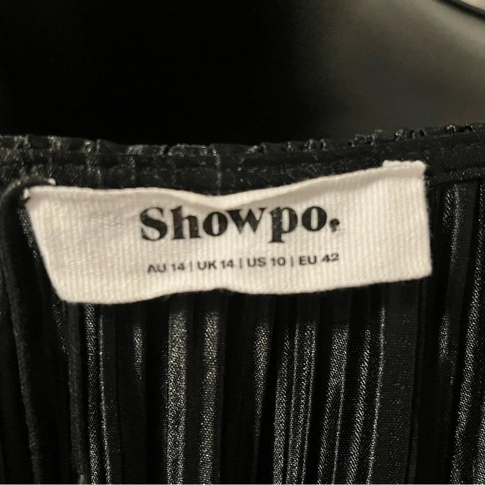 Showpo. Black Pleated Blouse